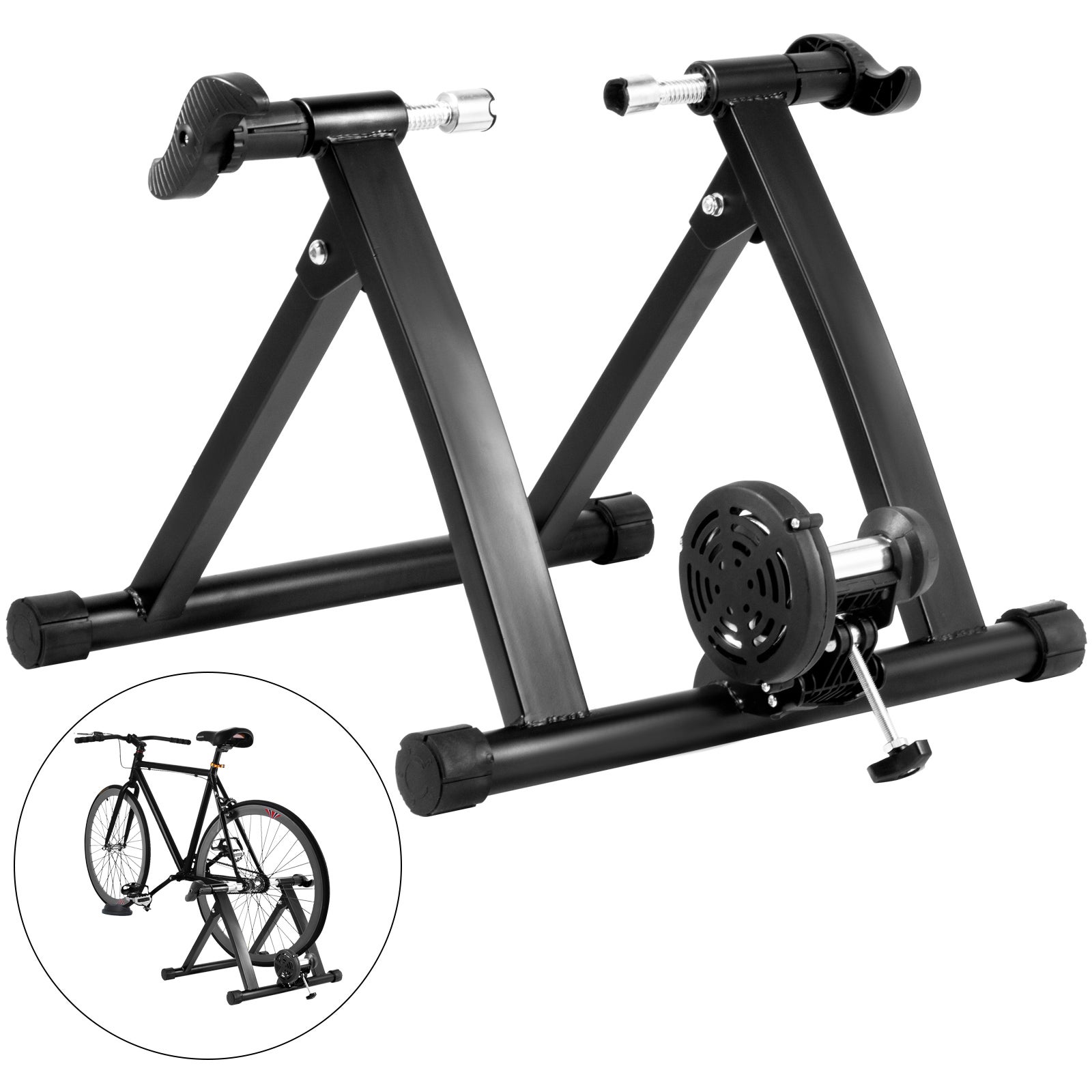 VEVOR Support deEntrainement a Velo Interieur 150 kg Entraineur Velo Maison Portable Support Roues de Velo deEntrainement 66 74 cm Stand Velo deAppart Leroy Merlin