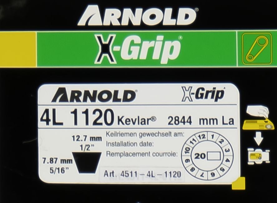 Courroie trapézoïdale X-Grip V de type 4L1120 - 2
