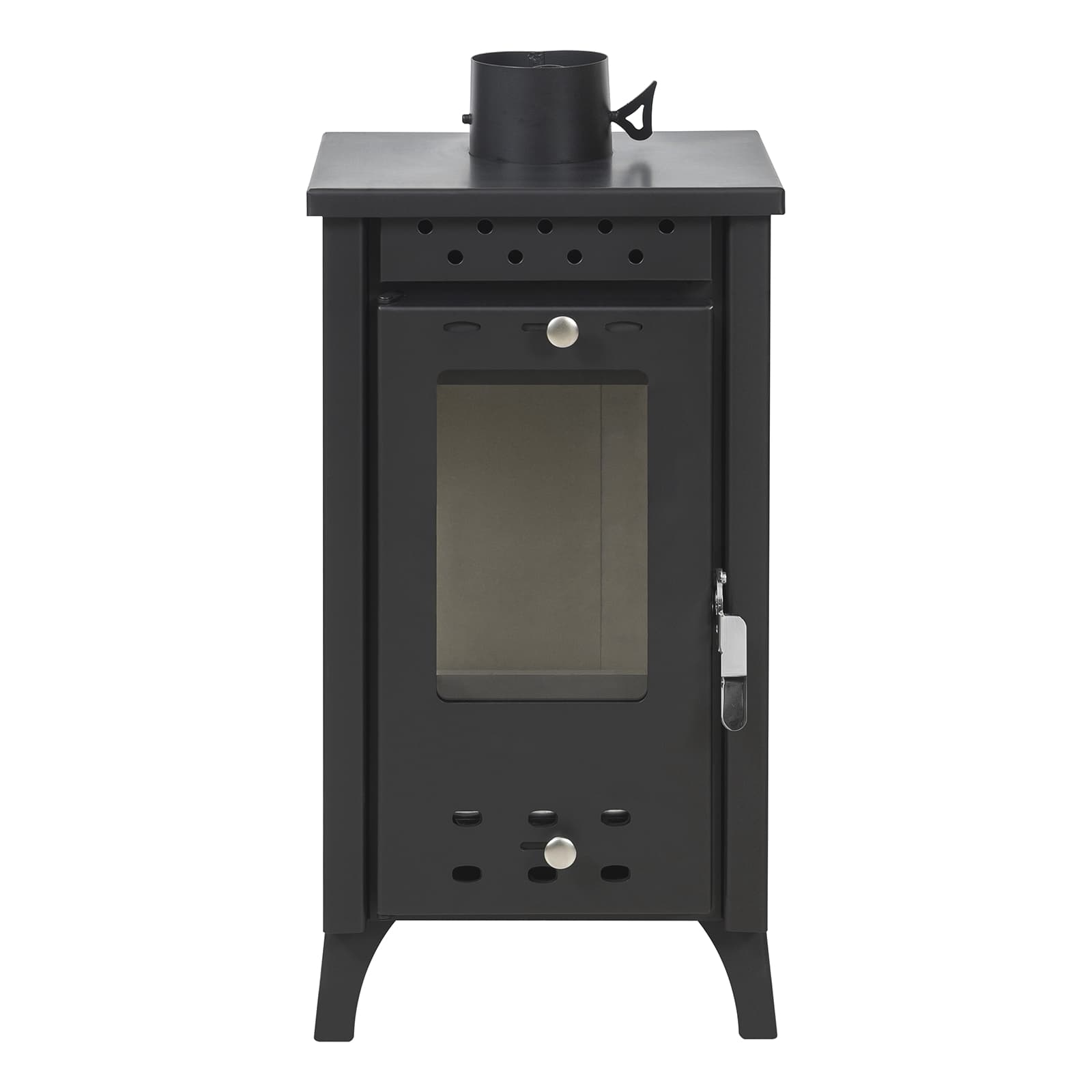 Estufa de leña Matilde Nera, potencia 7,7 kW, L33xD38,5xH74