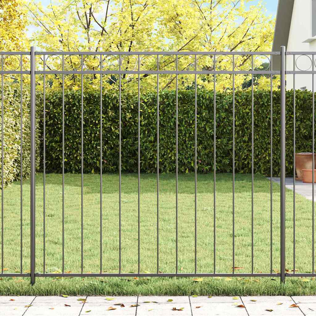 Element ogrodzenia ASSEN Szary 170 x 150 cm Stal vidaXL
