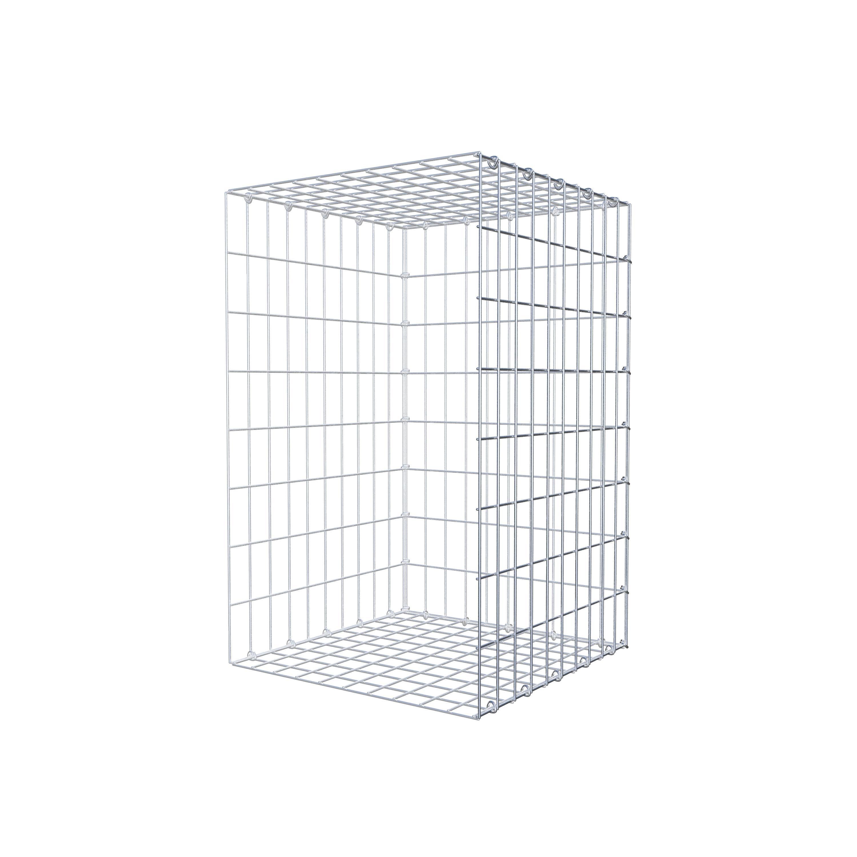 Gavión para alargar en acero galvanizado 80x50x50cm (LxAxP), malla 5 x 10cm, Anillo en C, sin rejilla frontal - 2