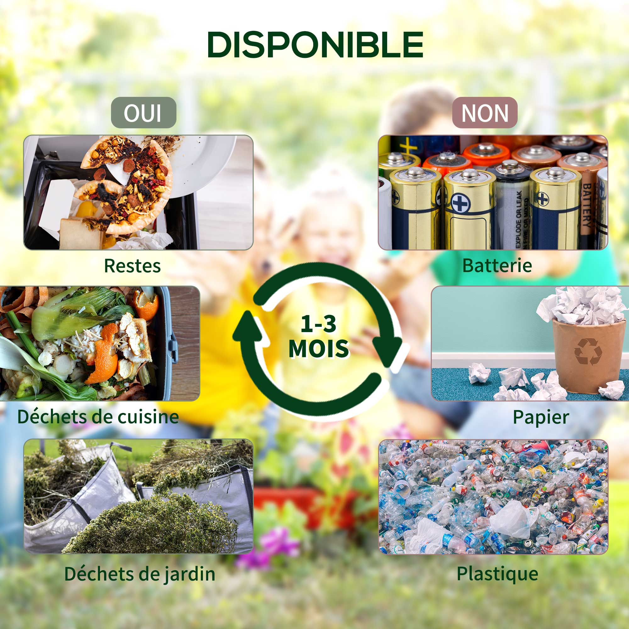 Composteur de Jardin PP Outsunny - 6