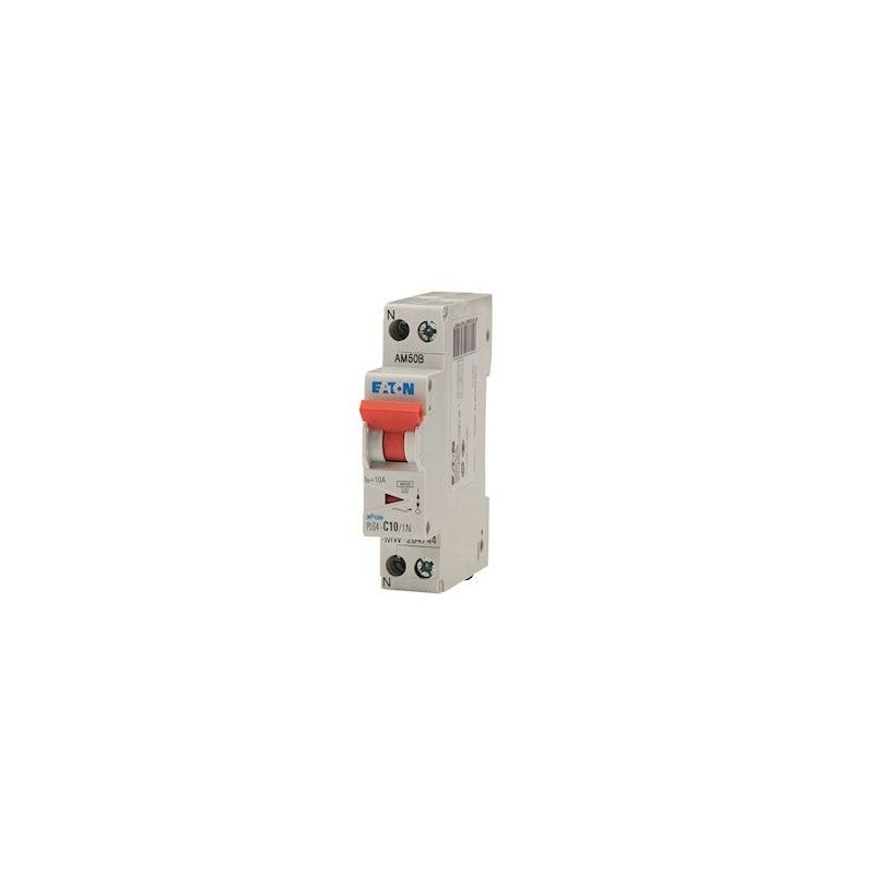 Disjoncteur modulaire Eaton, 10 A, 45 kA, 230 V, courbe C, manette rouge, raccordement à vis, 1 module, résidentiel et tertiaire - 2