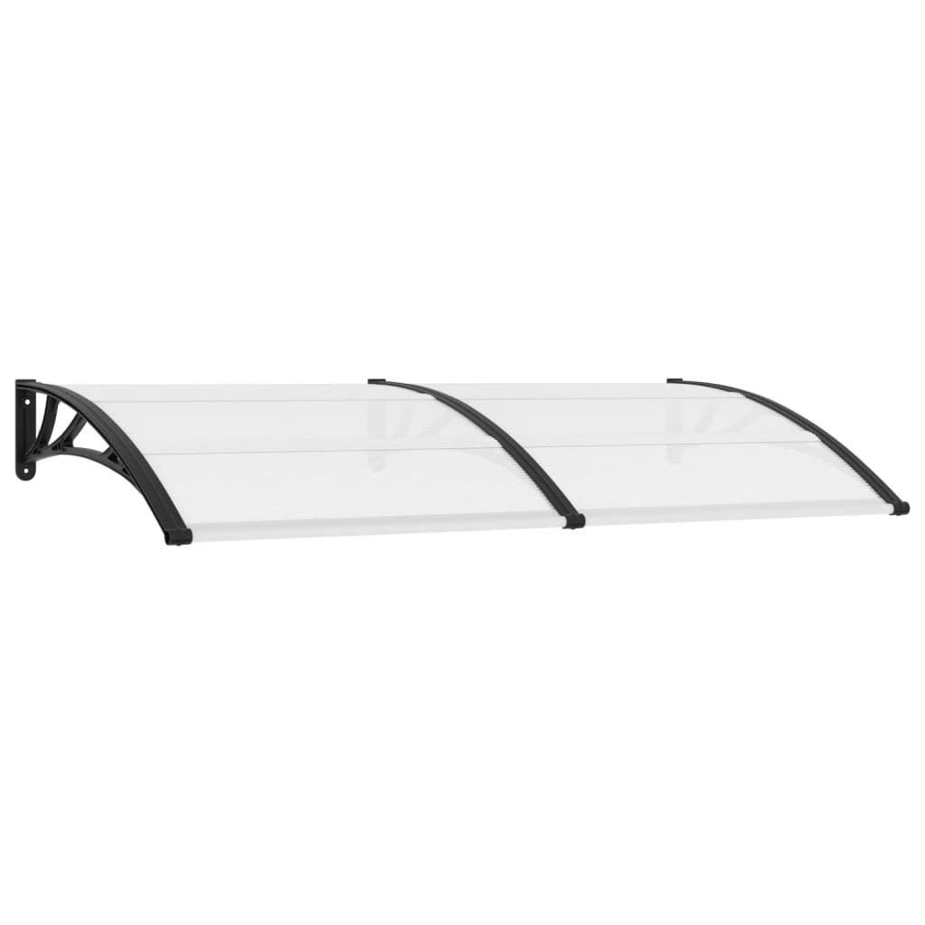 Toldo parasol | marquesina para puerta pc negro y transparente 200x75 cm cfw52907