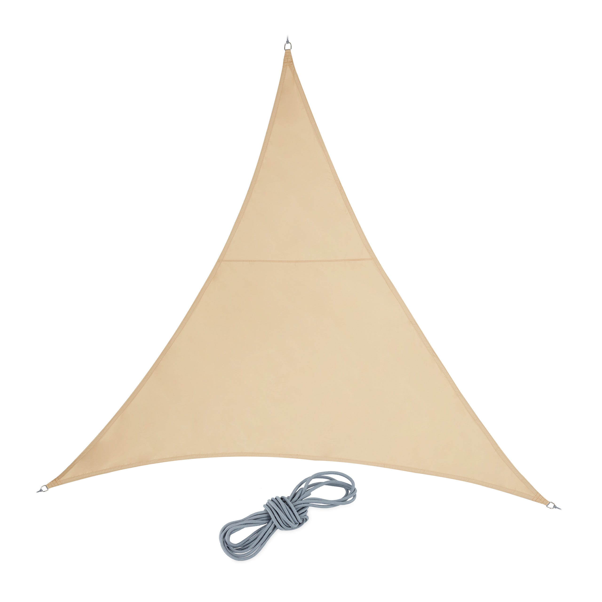 Voile D’Ombrage Carré Relaxdays 3x3m Brun - Protection UV 30+ Toile Impermeable Balcon Jardin Terrasse
