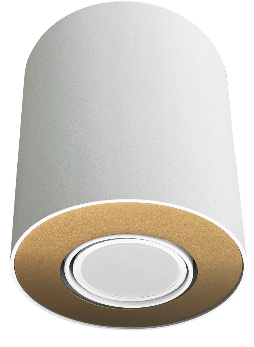 Reflektor sufitowy spot natynkowy Set okrągły biało-złoty 1xGU10x10W wym: 10 x 10 cm metal Nowodvorski Lighting
