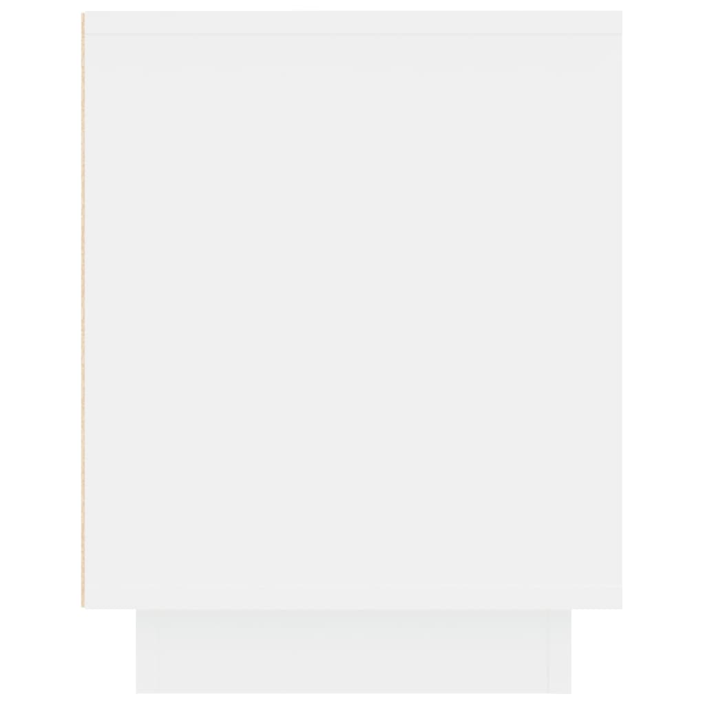 Meuble TV blanc 102x35x45 bois d'ingénierie - 8