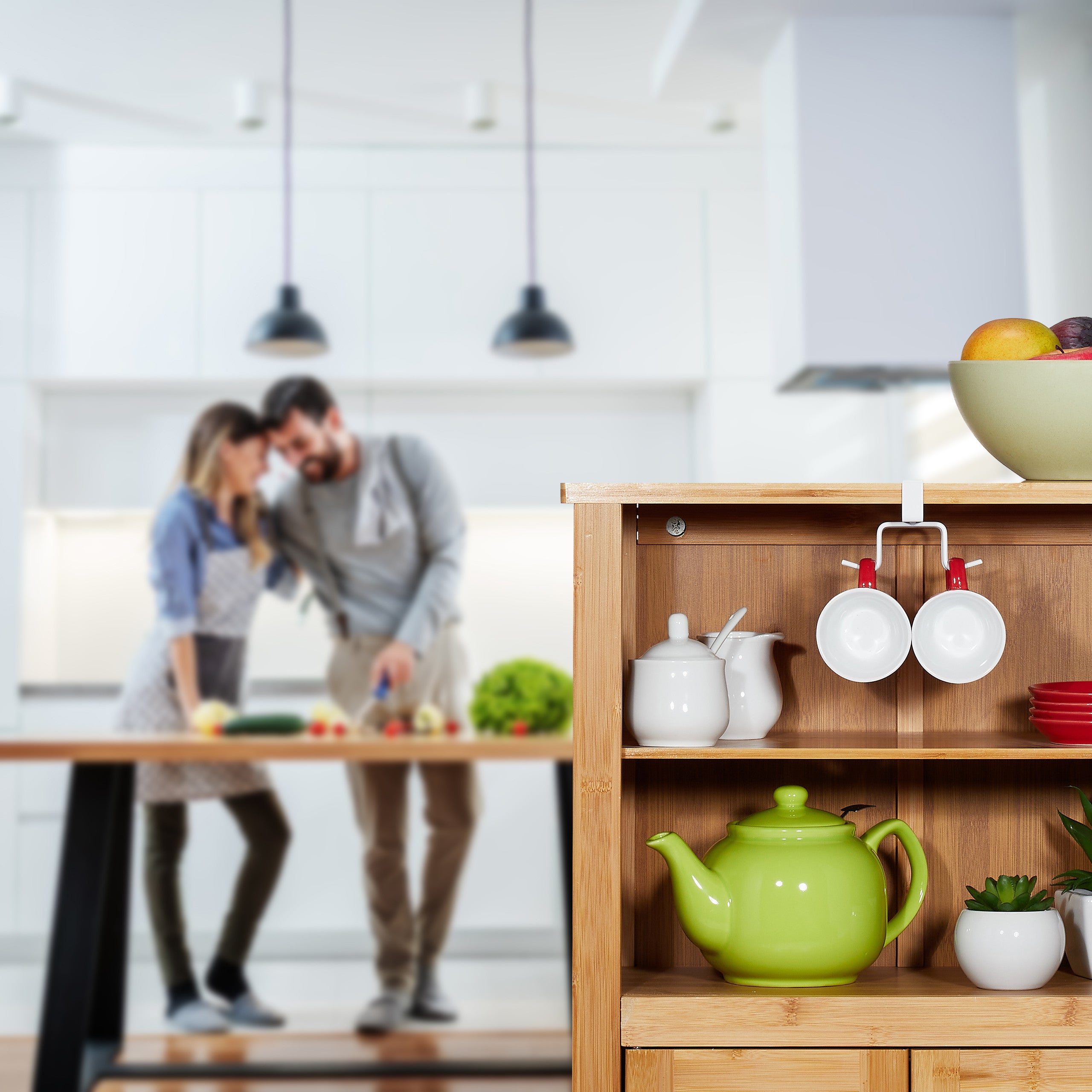 Lot de 2 crochets pour armoire, 8 places, en métal, sans trous, beaucoup de place, étagère, HlP 6,5x 10 x 18 cm - 5