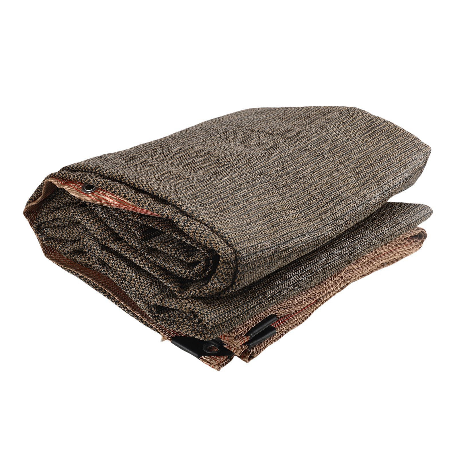 Copertura a vela in tessuto polietilene con 4 corde, parasole, per esterno, giardino, patio, cortile, tecon café, 2x5 m/6,56x16,4 piedi - 2