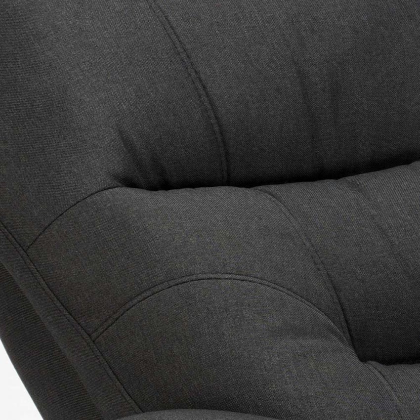 Fauteuil relax électrique inclinable en tissu avec roues et releveur Marie - 5
