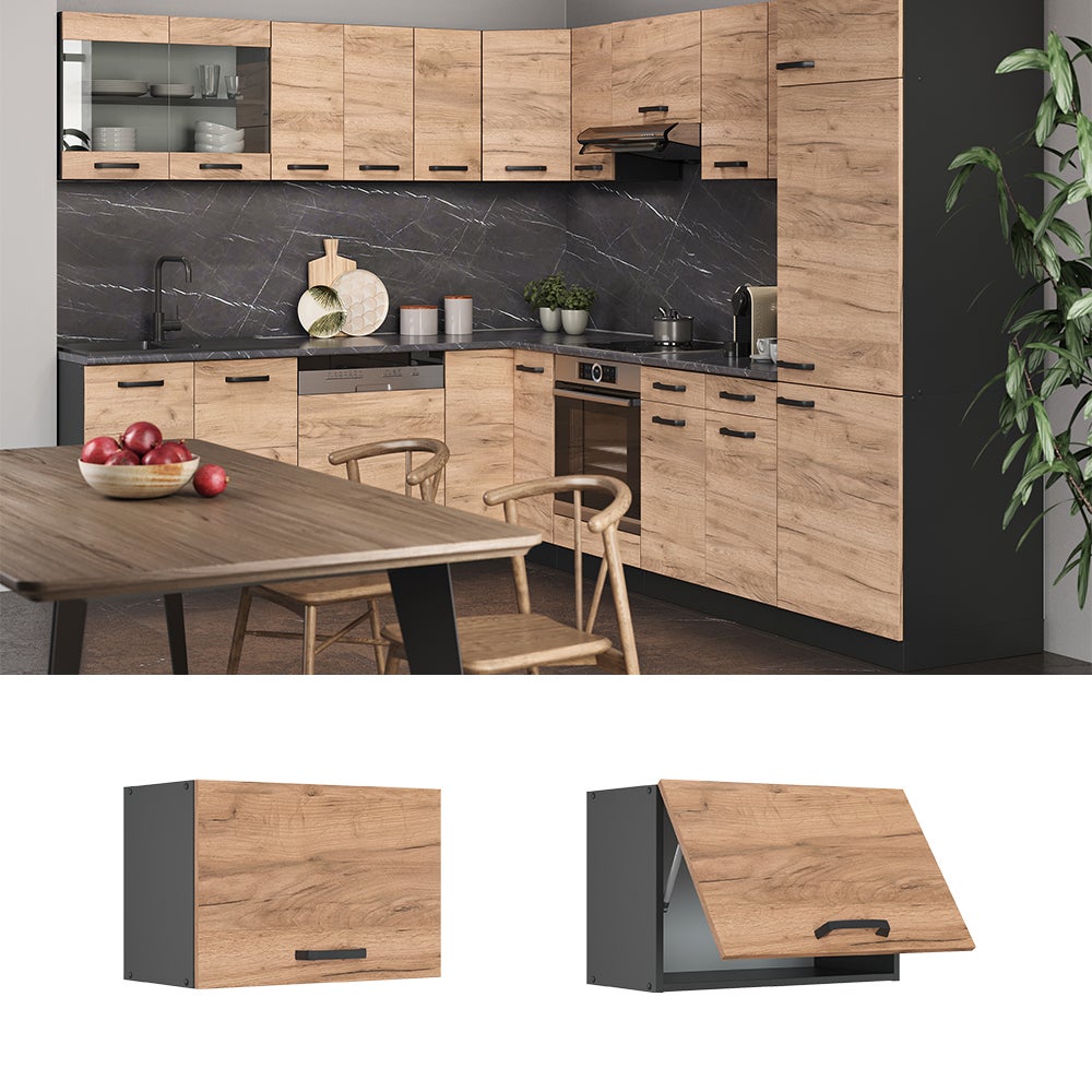 Vicco Elément haut de cuisine R-Line, Chêne de force doré, 60cm Plat - 2