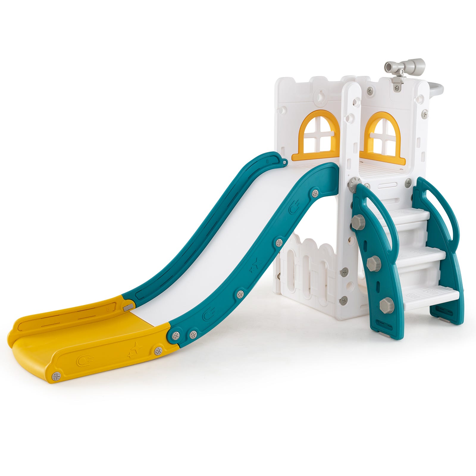 Toboggan Enfant 9 En 1 Avec Panier Basket - HDPE, Charge 30 Kg, Pour Intérieur/extérieur, 1+ An