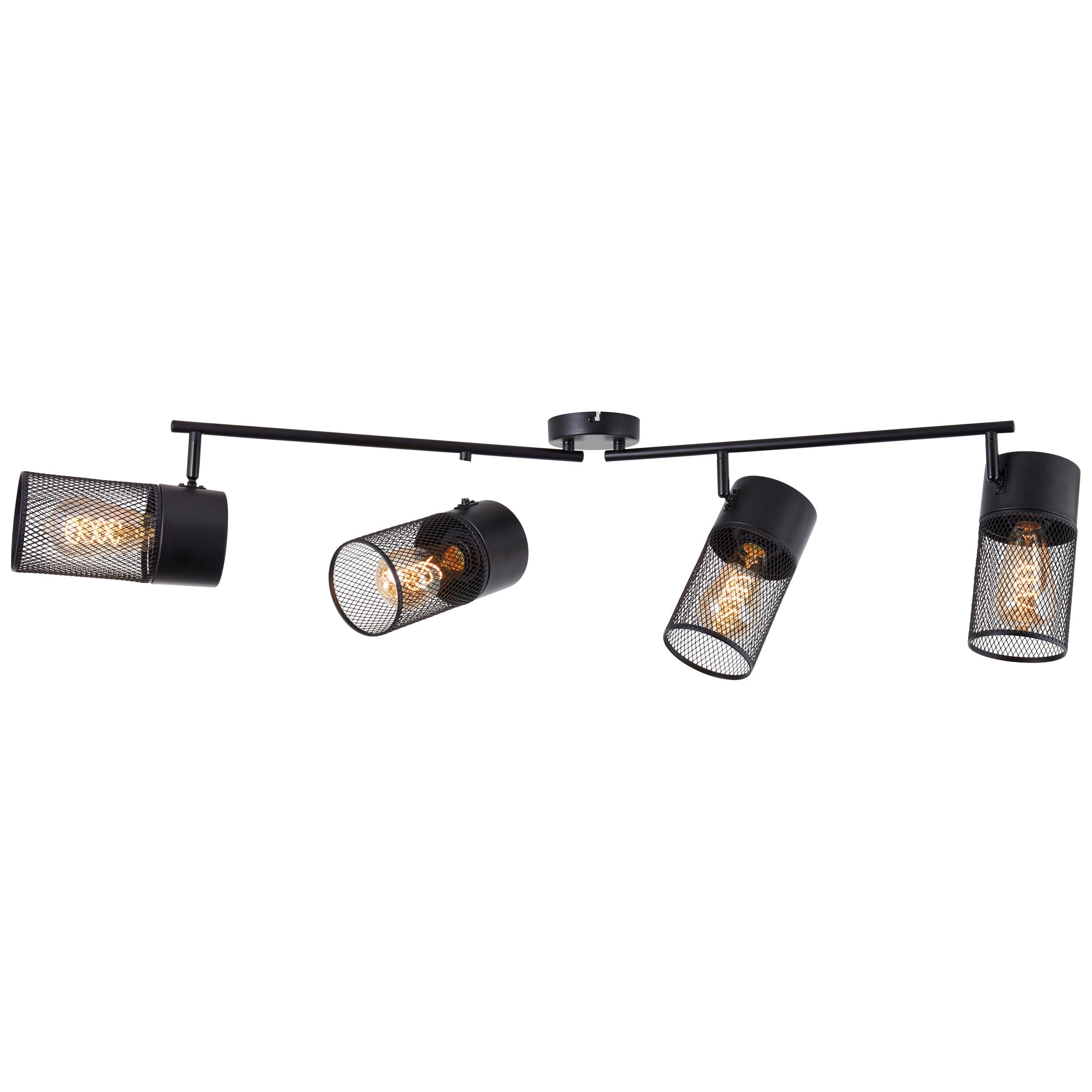Spot Brilliant Kamolo 4-płomienny czarny matowy, metal, 4x A60, E27, 40 W - 3