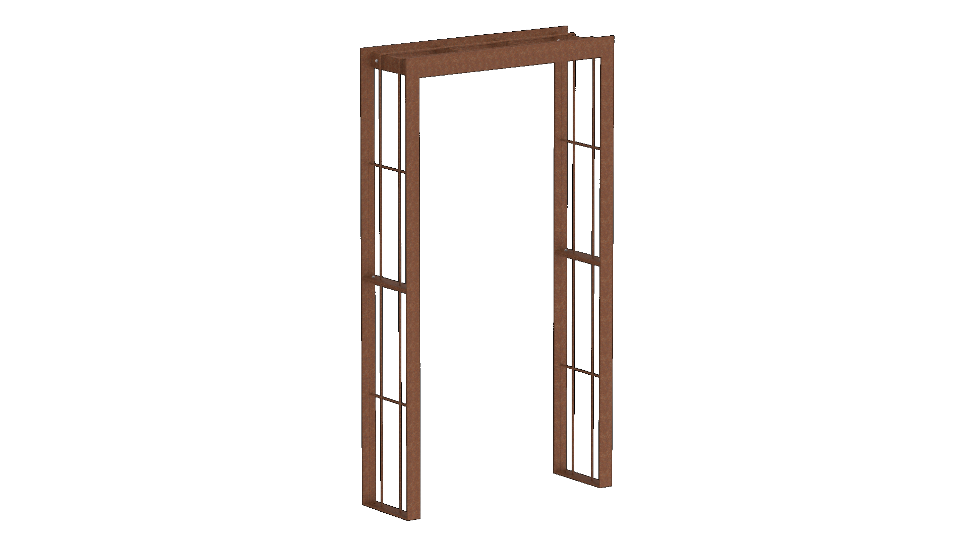 ELEO Arche de jardin en métal Savona, rouillée, Arc à rosier pour