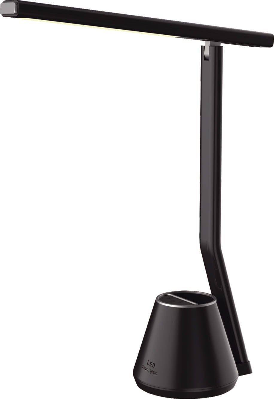 Lampa biurkowa Kiki czarna LED 8W z pojemnikiem na długopisy wym: 36 x 13 cm Kaja