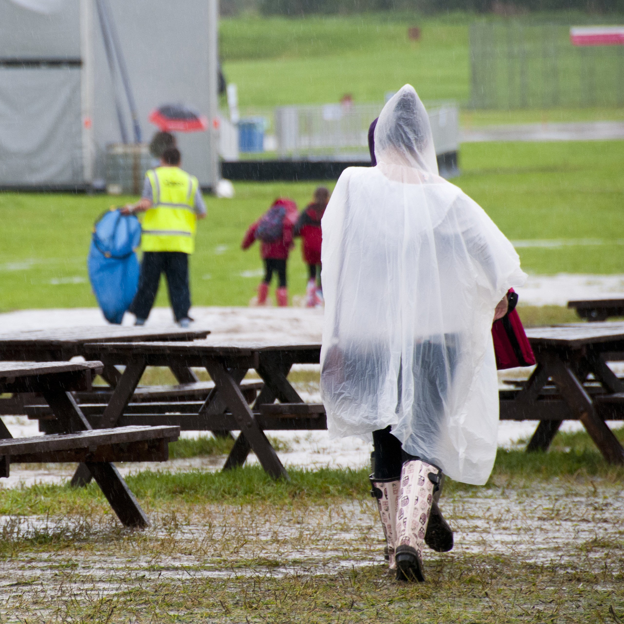 Poncho monouso con cappuccio, impermeabile di emergenza per adulti, per