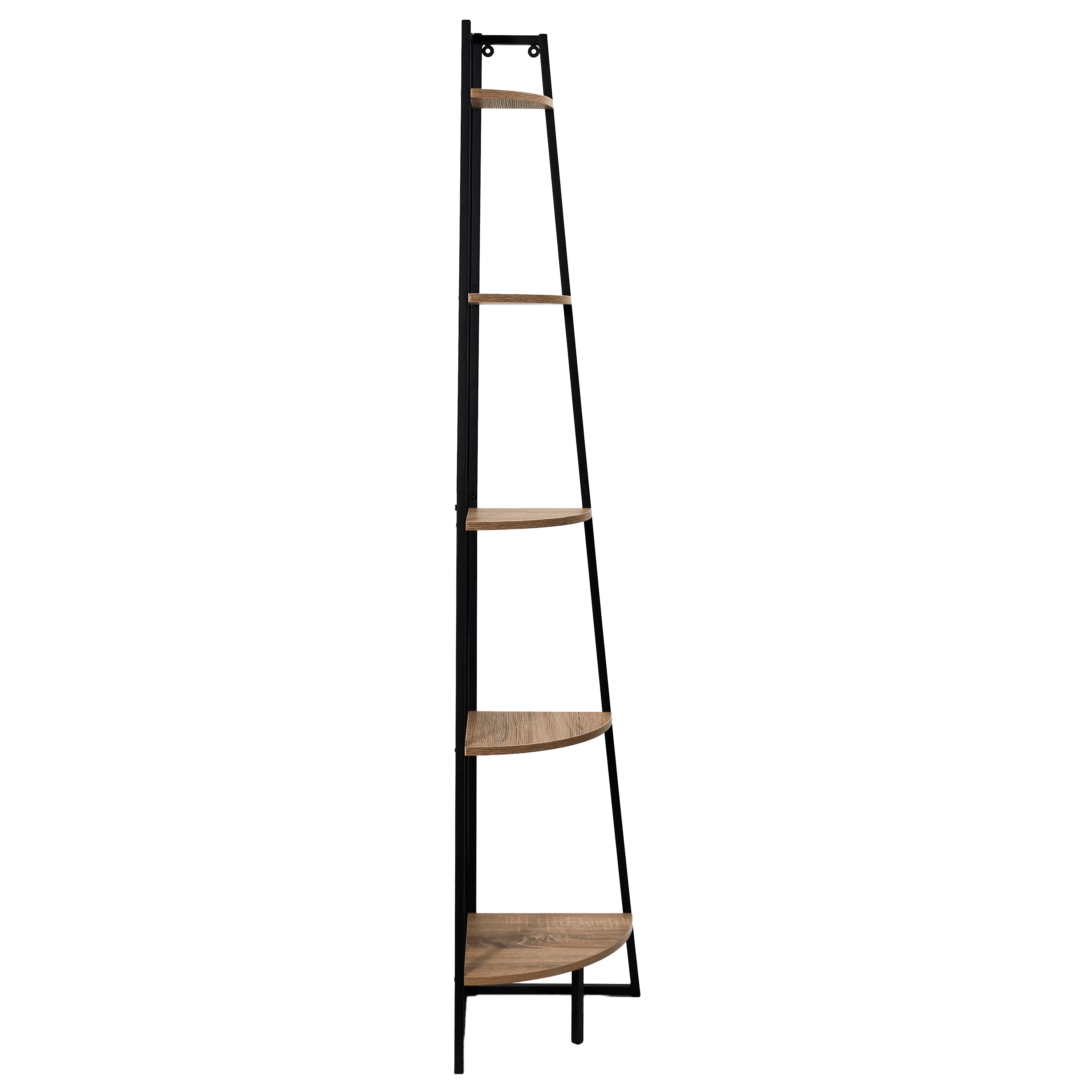Etagere - Home Deco Factory - 5 Niveaux - Bois Et Métal - Marron Et Noir - 2