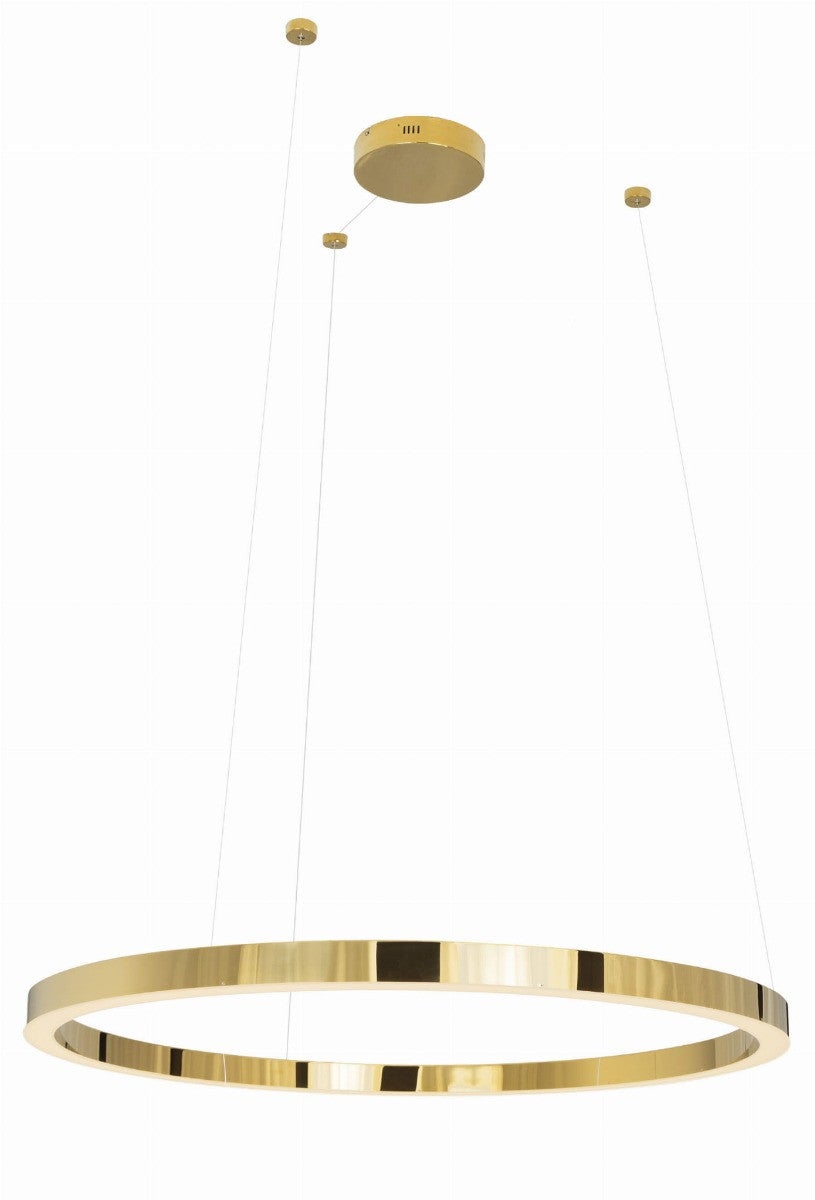 Lampa wisząca LUXURY LED 67W Ciepła biel 6700lm złota wym: 250 x 110 x 110 cm Maxlight
