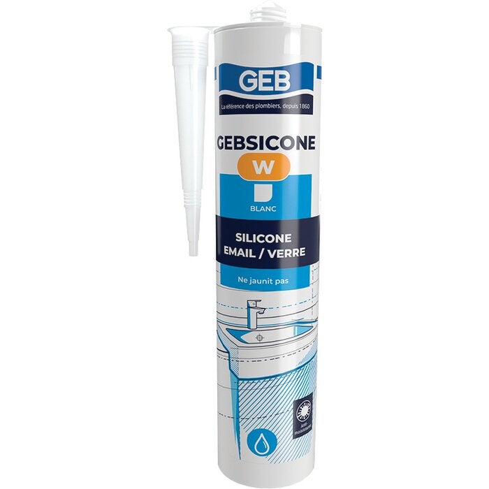 Mastic silicone GEBSICONE W cartouche 310 ml blanc - 5