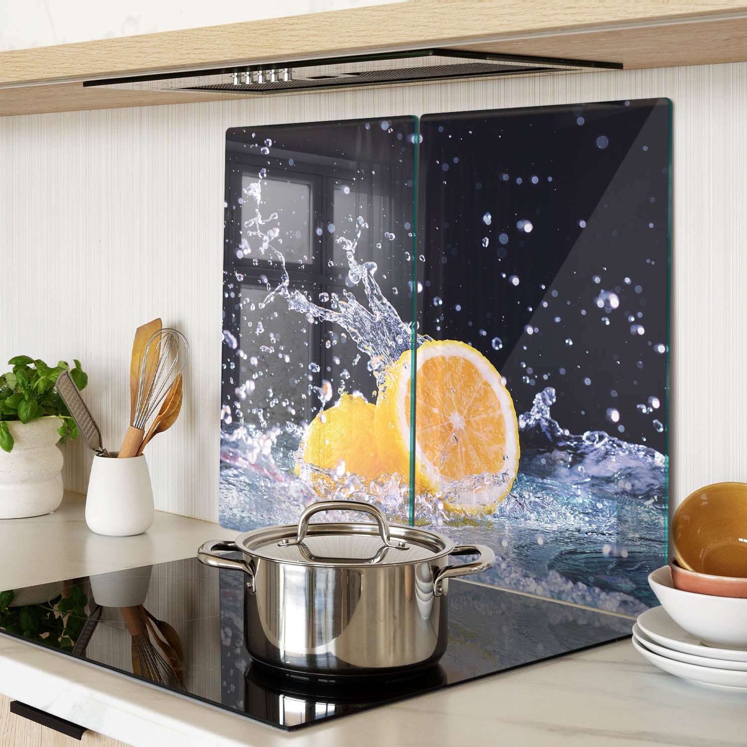 Planche De Cuisine En Verre Tulup – Motif Cocktails De Fruits, 40x52 Cm, Design Moderne