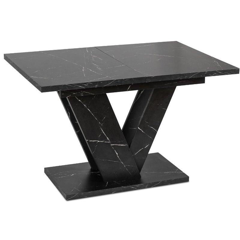 Stół Rozkładany 120/160 Nowoczesny Do Salonu Jadalni Marmur Czarny CLARK