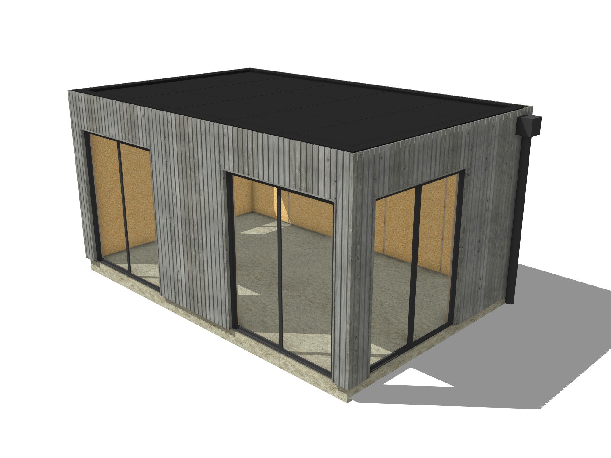 Bureau de jardin 4 saisons en bois 5,5 x 3,5 x 2,7 m / isolation RE2020 - 2