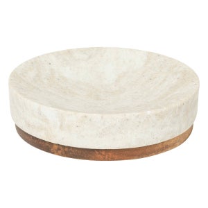 Porte-Savon En Travertin Naturel - Marbre Véritable, Plateau Élégant Pour Salle De Bain Ou Cuisine