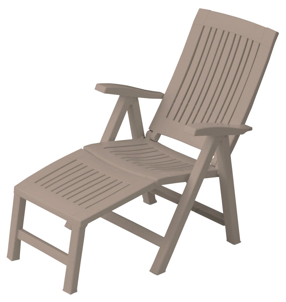 Poltrona e sdraio reclinabile in plastica da giardino a