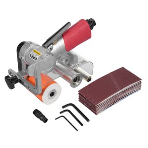 Ponceuse à bande pneumatique 16000 tr/min 20 bandes abrasives – 330x10 mm - Bricolage