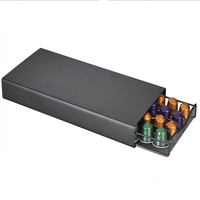 60 Capsules Porte-Capsules, Tiroir De Rangement Pour Capsules Avec Support De Machine à Café