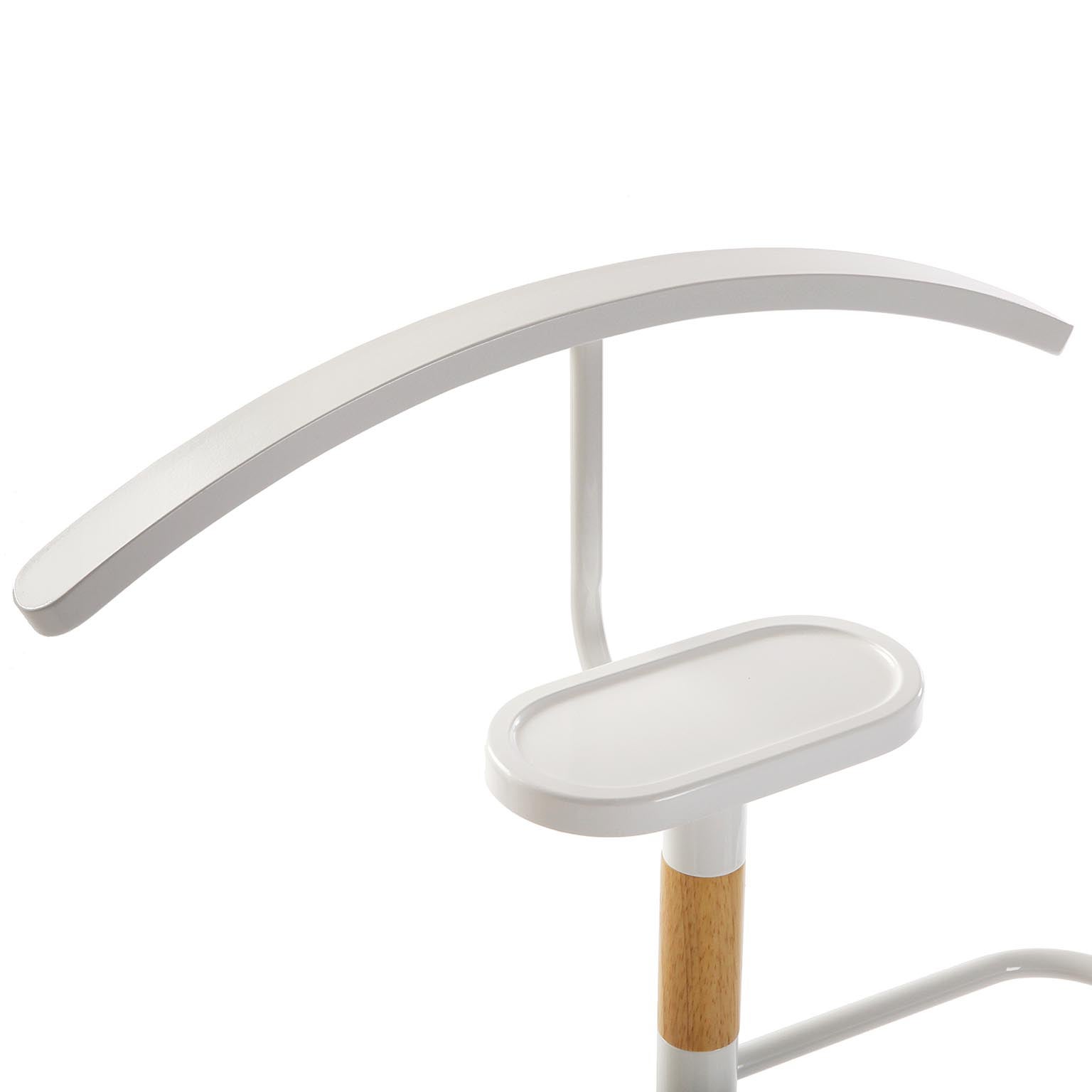 Versa Holstebro Valet de Nuit Multifonctionnel avec 2 Perchoirs Penderie pour Vêtements Homme ou Femme Valet de Chambre, Blanc, 112x28,8x46,5cm - 4