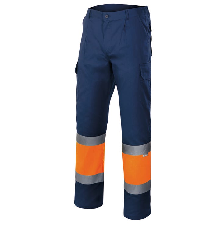 Pantalon bicolore haute visibilité VELILLA Bleu / Orange M - 3