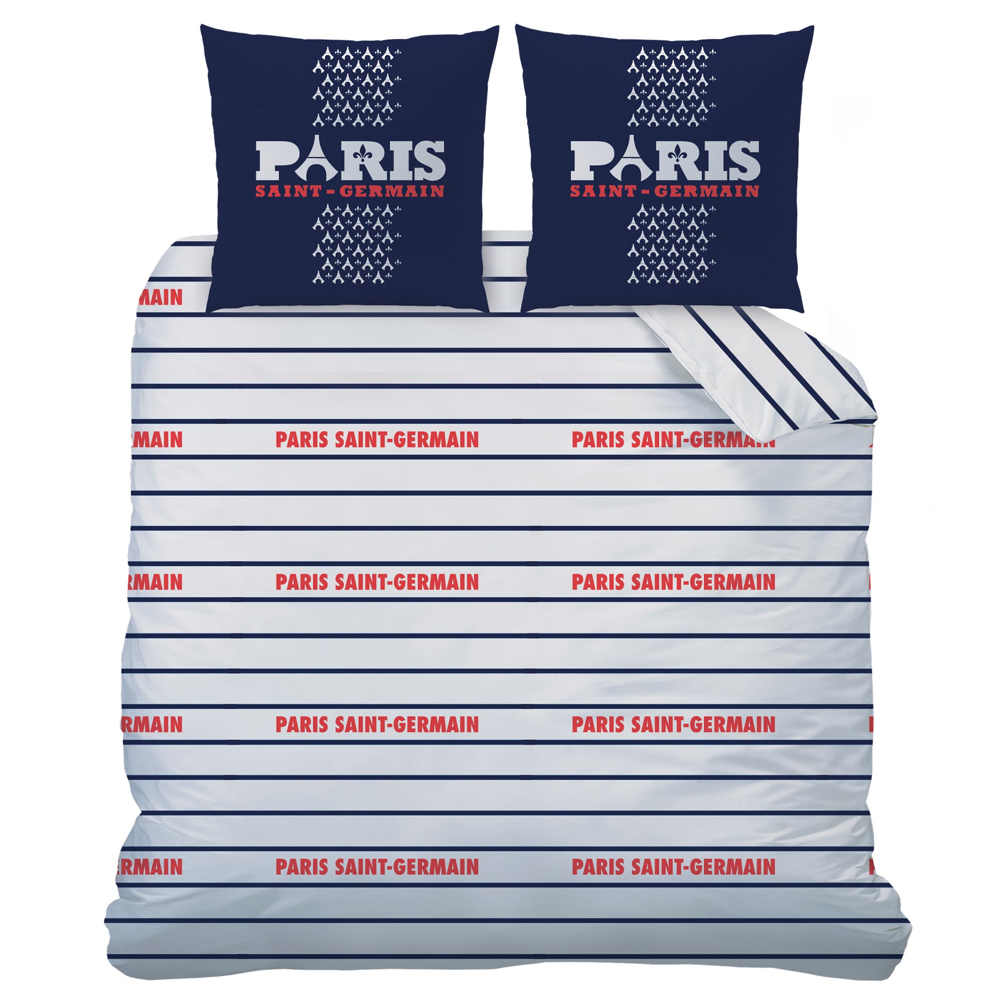 Parure de lit imprimée 100% coton, PSG LOGO - 7
