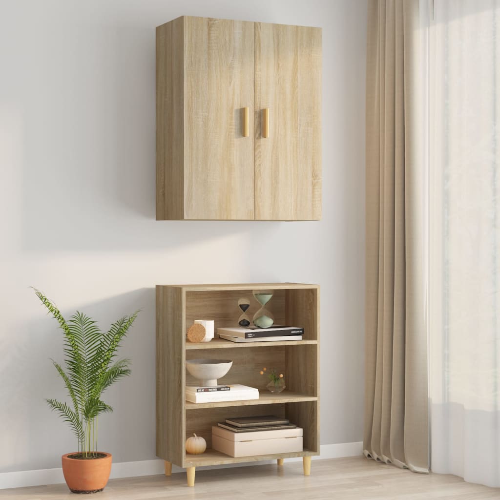 vidaXL Armoire murale suspendue Chêne sonoma 69,5x34x90 cm - 3