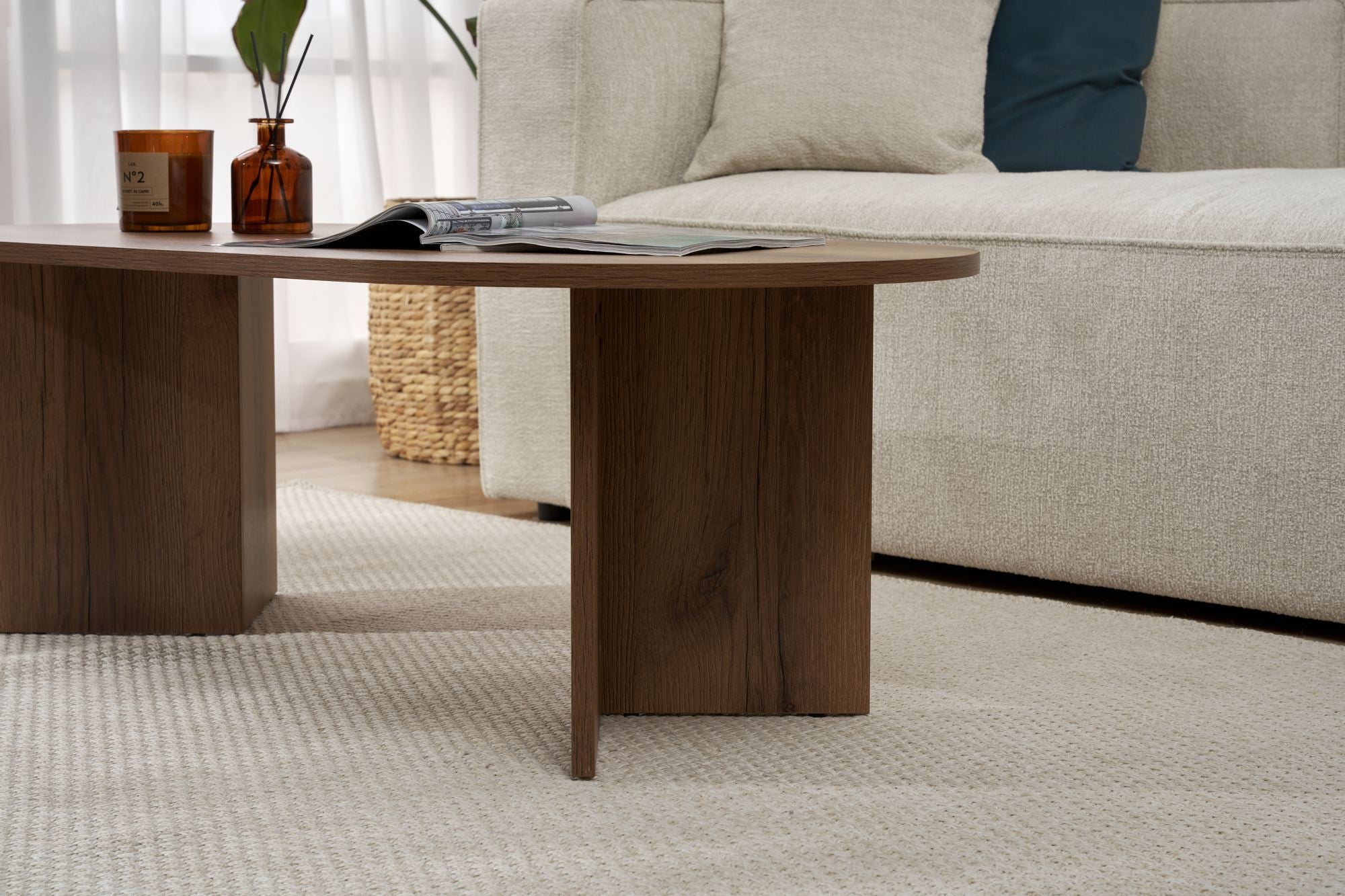 Mesa de centro Sable - Nogal VNT 119x40x60 cm - 4