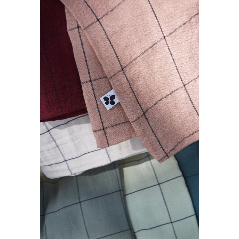 Taie d'oreiller Tissé-teint grands carreaux Déco 