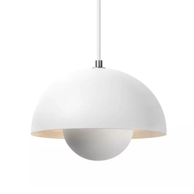 Żyrandol, nowoczesna lampa wisząca, plafon wiszący z żarówką, oprawy oświetleniowe do dekoracji wnętrz, białe światło, 23 cm (biały)