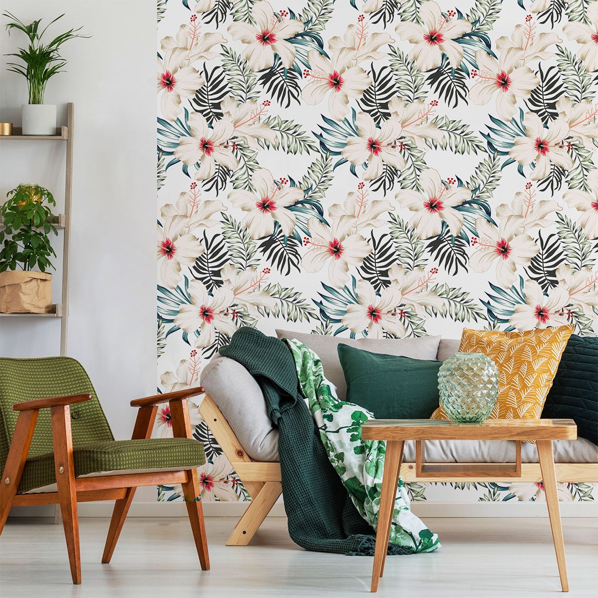 Adesivo carta da parati tropicale Bayamo - Sticker adesivo - adesivi murali - 30x30cm - 3