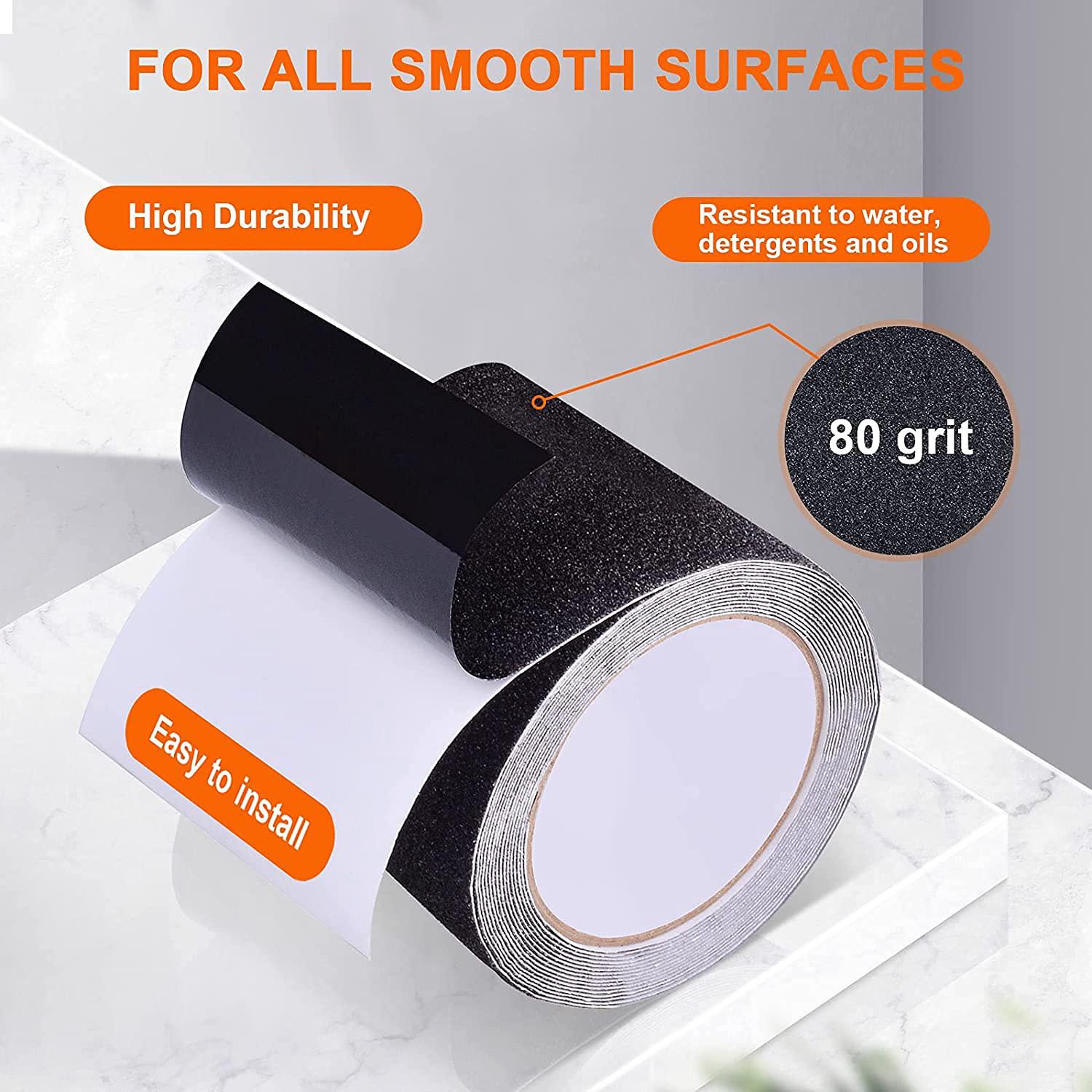 Nastro antiscivolo per scale, nastro di sicurezza, nastro antiscivolo nero e giallo, nastri di avvertimento, segnaletica di sicurezza (5 c - 2