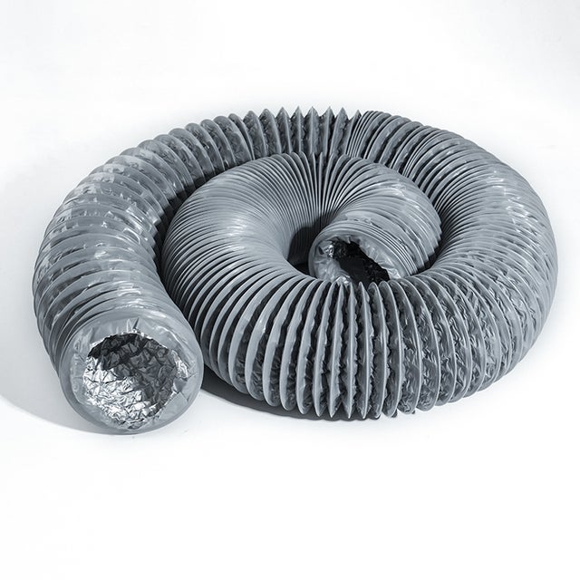 Conduit de ventilation en PVC de 100 mm, adapté aux hottes aspirantes et aux ventilateurs d'extraction (gris, 3 mètres de long)