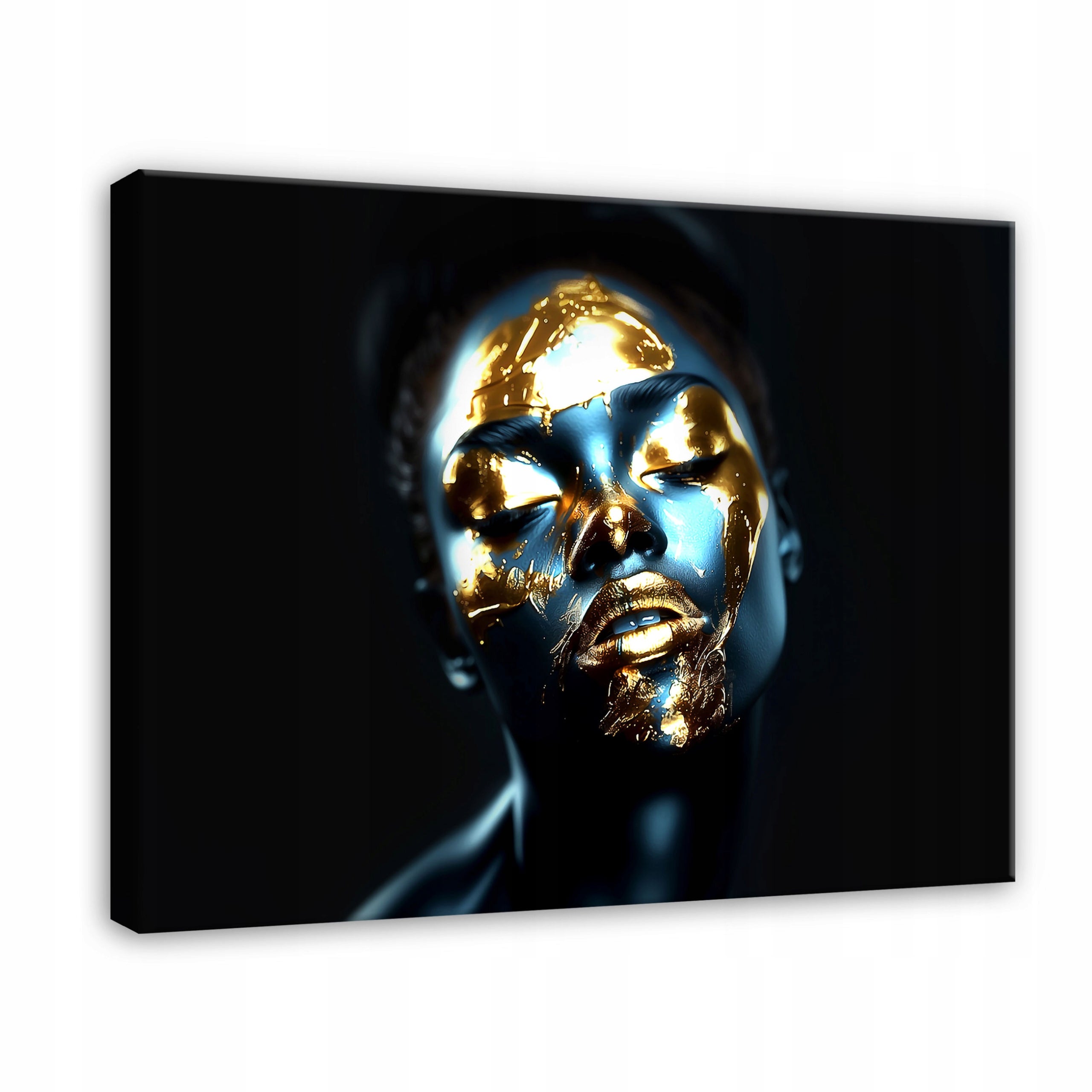 Impression sur Toile 120x80cm Tableaux Image Photo Femme visage peau fissuré