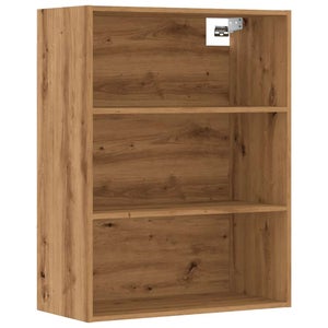 Armoire Murale Vitrée En Chêne 40x31x60cm - Rangement Suspendu Pour Cuisine, Salon Ou Salle De Bain - Porte Et étagères Incluses