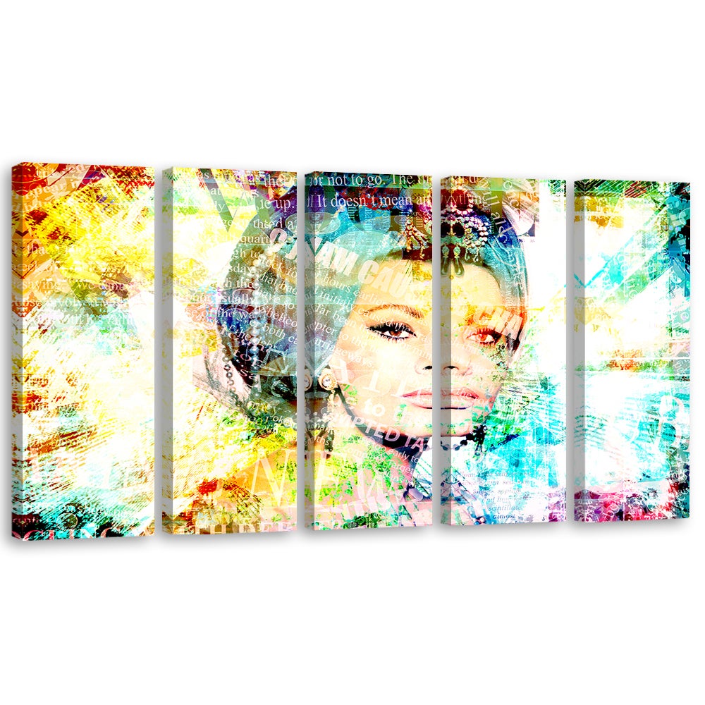 Obraz 5 częściowy na płótnie, Sophia Loren 100x70