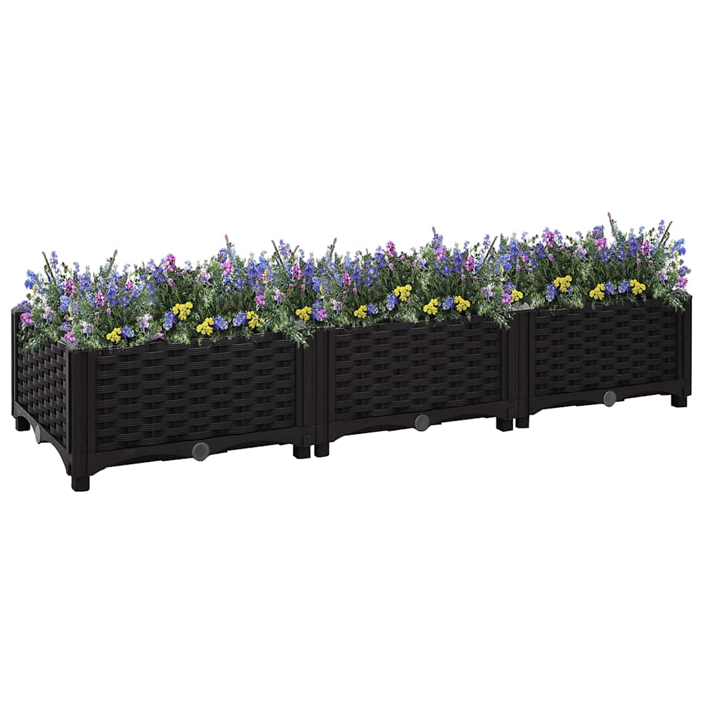 Donica do podniesionej rabaty, 120x40x23 cm, polipropylen vidaXL