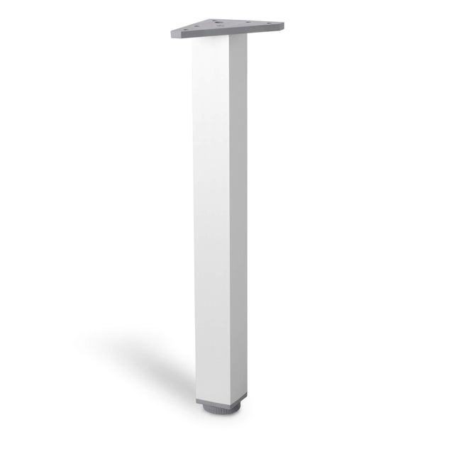 Pied de meuble carré | Style fonctionnel | Fabriqué en aluminium et ABS | Finition anodisée mate | Projets de restauration DIY | Mesures 40*40*400mm