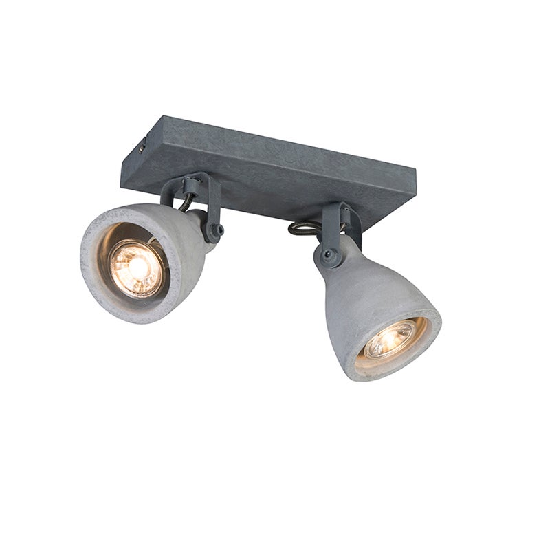 Industrialny reflektor szary beton 2-światła - Creto