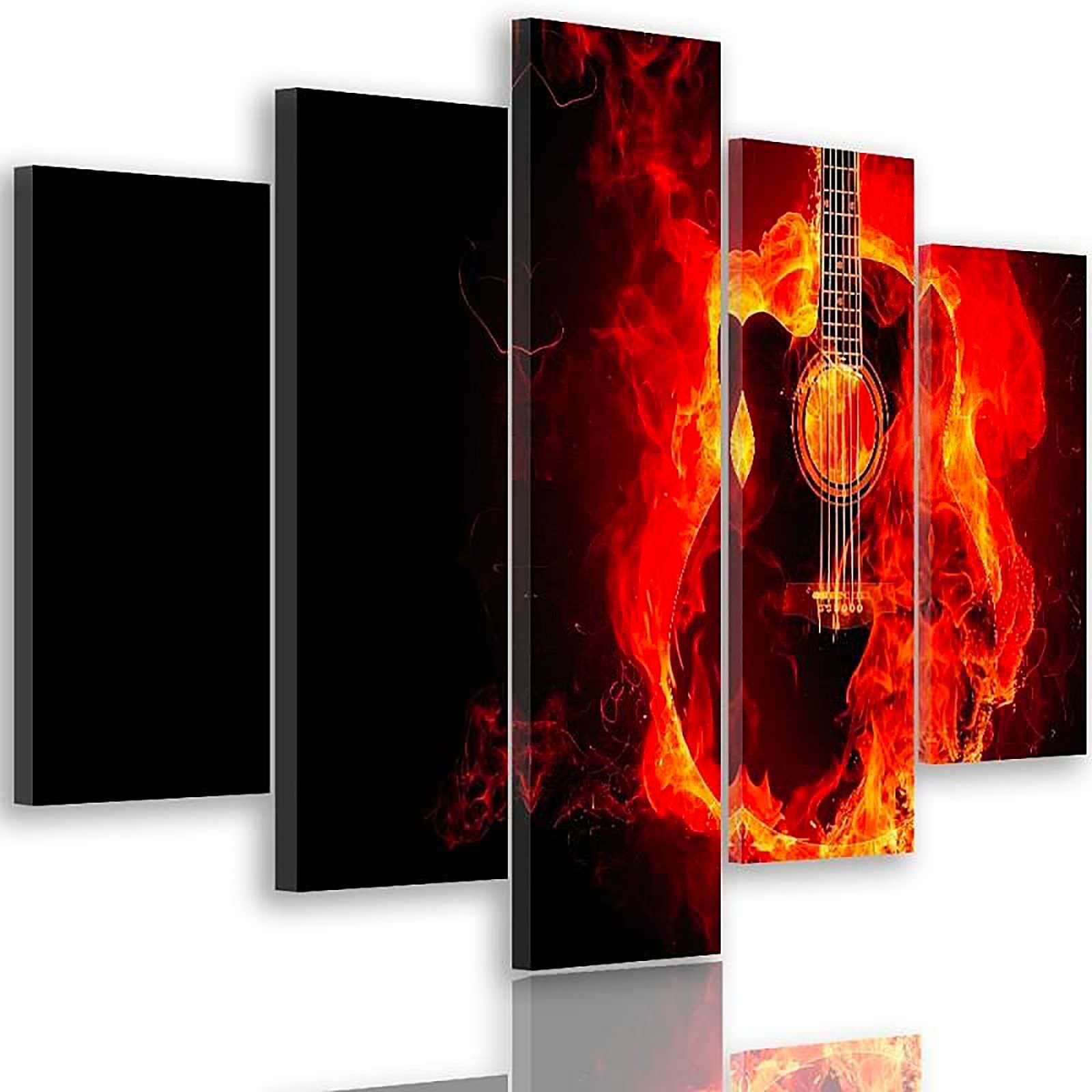 Tableau guitare brûler - 150 x 100 cm - 2