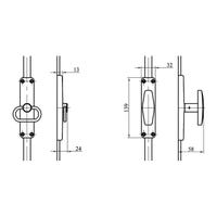 Sourcing Map Chiave Sottile A Estremità Aperta, 22 Mm X 24 Mm