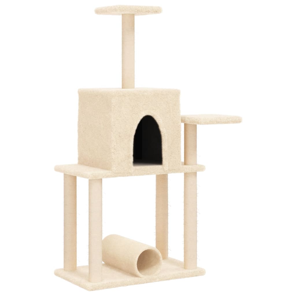 Albero Per Gatti | Giocattoli Per Gatti Con Tiragraffi In Sisal Crema 122 Cm Cfw67413 92004032 Albero Per Gatti | Giocattoli Per Gatti Con Tiragraffi In Sisal Crema 122 Cm Cfw67413 92004032