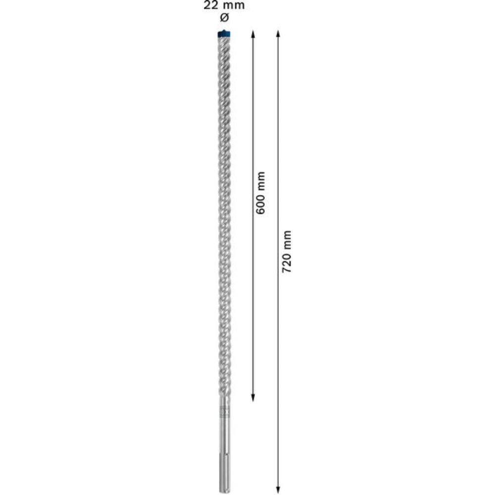 Bosch Accessories EXPERT SDS max-8X 2608900235 carbure de tungstène Foret pour marteau-perforateur 1 pièce 22 mm - 4